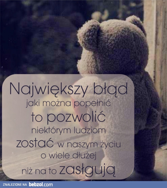 Największy błąd, jaki można popełnić