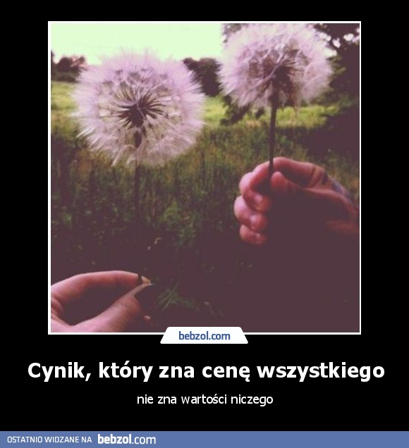 Cynik, który zna cenę wszystkiego