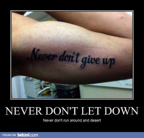 Nice tattoo, douchebag