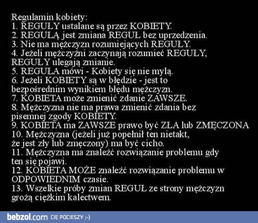 Kobiecy regulamin