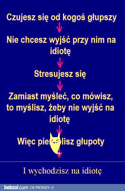 No i wychodzisz na idiotę...