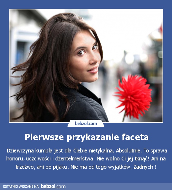 Pierwsze przykazanie faceta