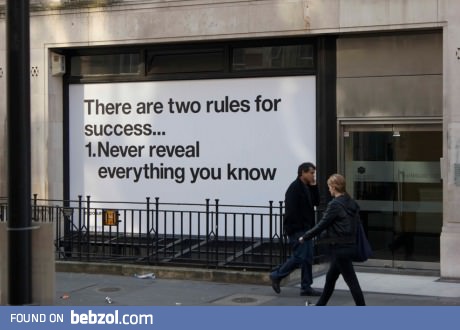 2 rules of success