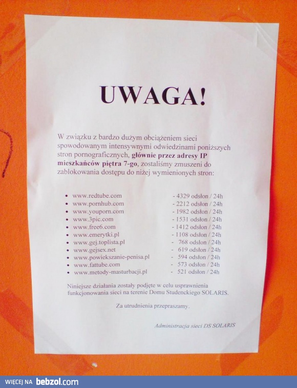 Zbyt duże obciążenie sieci