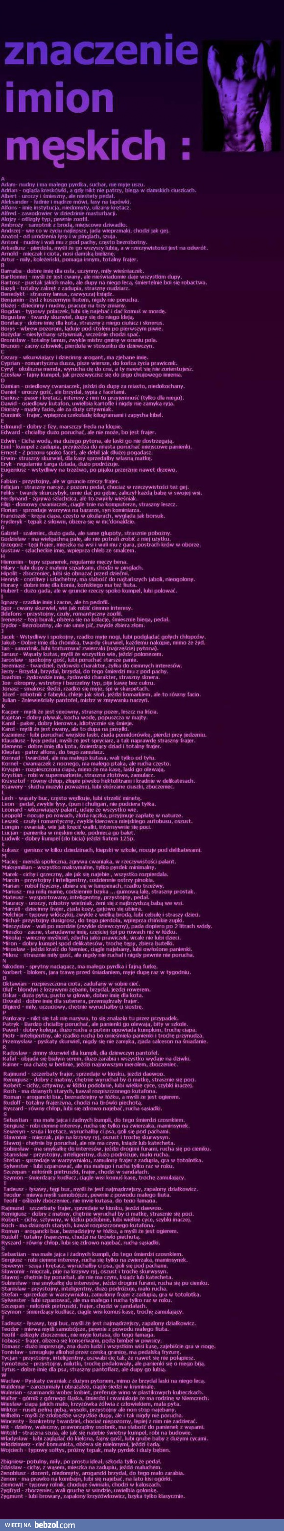 Znaczenie męskich imion
