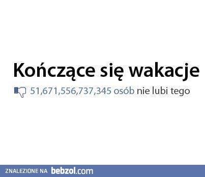 Kończące się wakacje