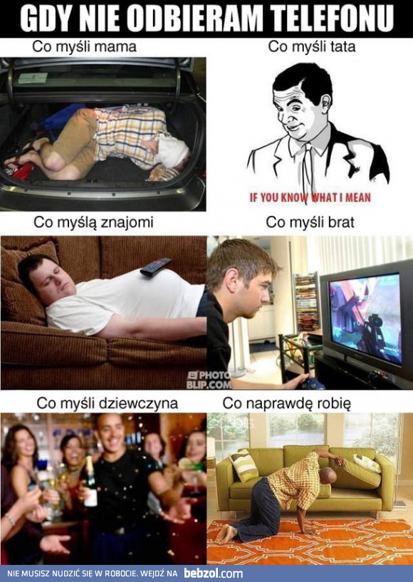 Kiedy nie odbieram telefonu