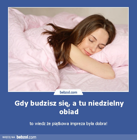 Gdy budzisz się, a tu niedzielny obiad
