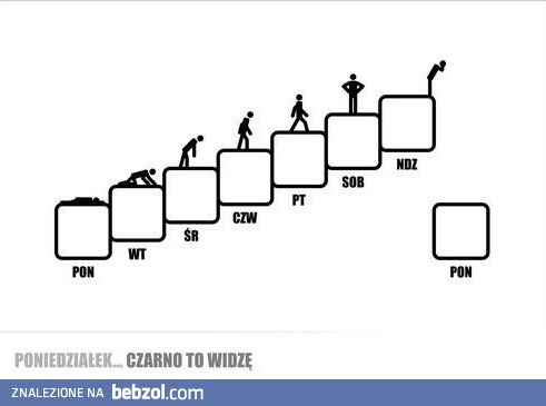 Poniedziałek - ciemno to widzę