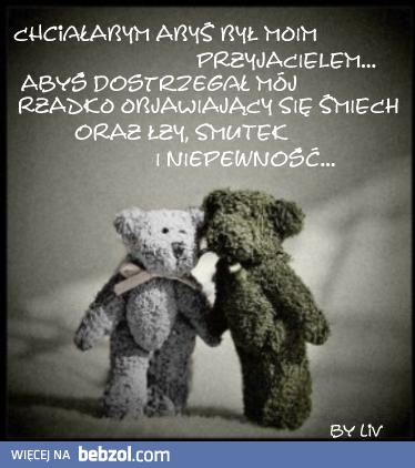 Chciałabym abyś był moim przyjacielem...