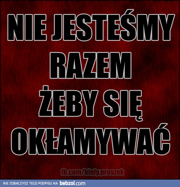 nie jesteśmy razem