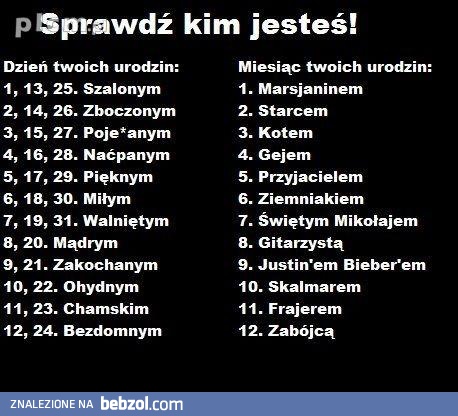 Sprawdź kim jesteś