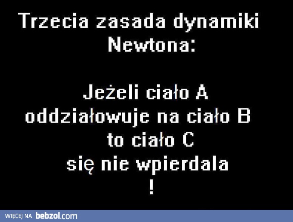 Trzecia zasada dynamiki Newtona