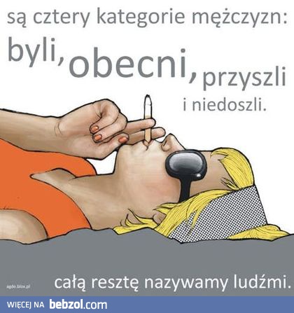 Są 4 kategorie mężczyzn