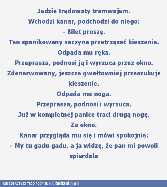 Jedzie trędowaty tramwajem