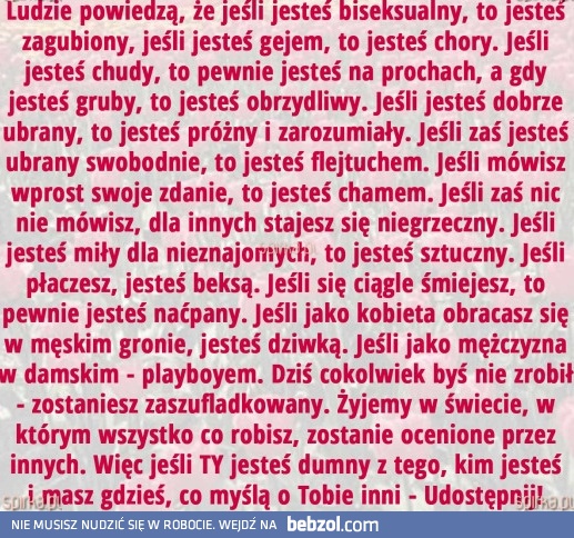 Co ludzie powiedzą...