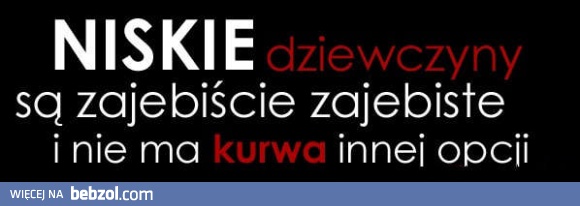 Niskie dziewczyny są zajeb*ste