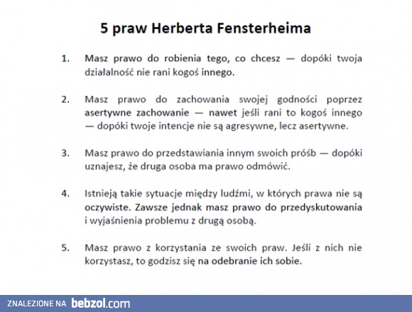 5 praw Herberta Fensterheima