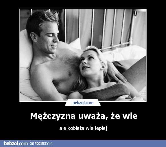 Mężczyzna uważa, że wie