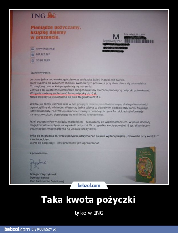 Taka kwota pożyczki 