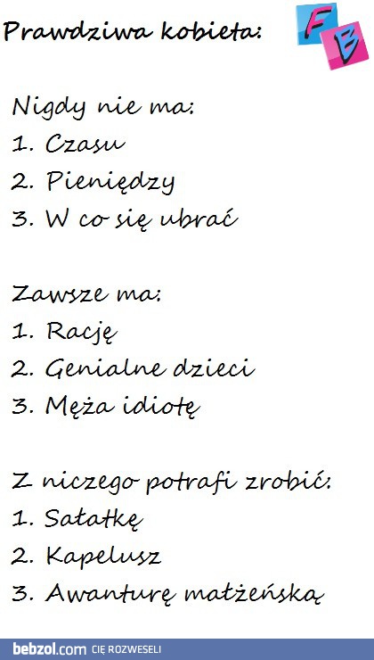 Kobieta nigdy nie ma