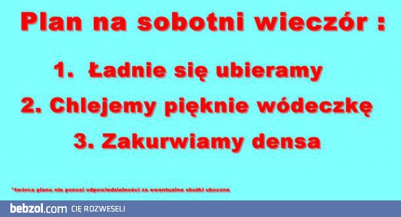 Plan na sobote