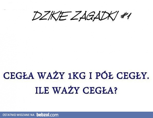 Ile waży cegła?