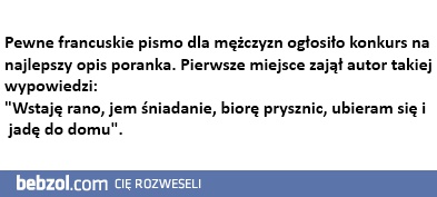 Najlepszy opis poranka