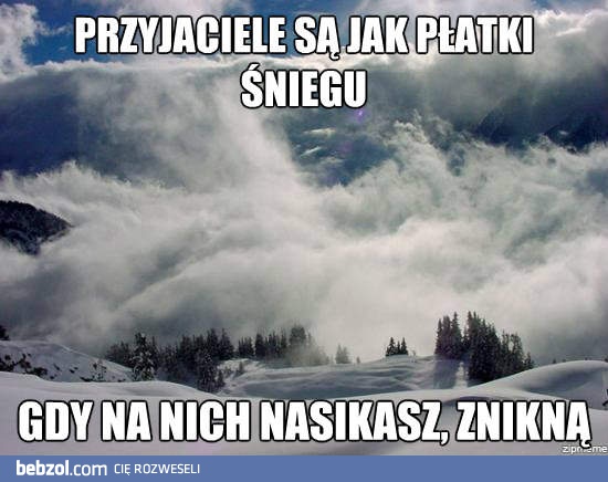 Przyjaciele są jak płatki śniegu