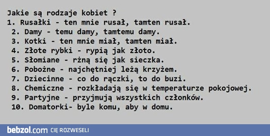 Rodzaje kobiet