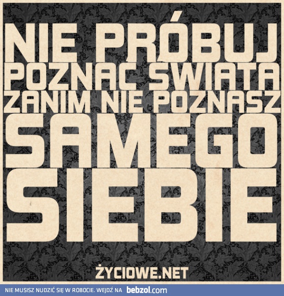 Poznaj siebie