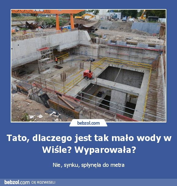 Tato, dlaczego jest tak mało wody w Wiśle? Wyparowała?