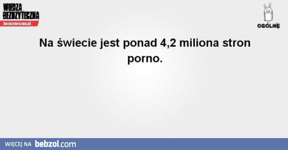 Na świecie jest ponad 4,2 miliona stron porno...