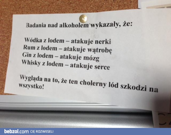 Gadania nad alkoholem wykazały