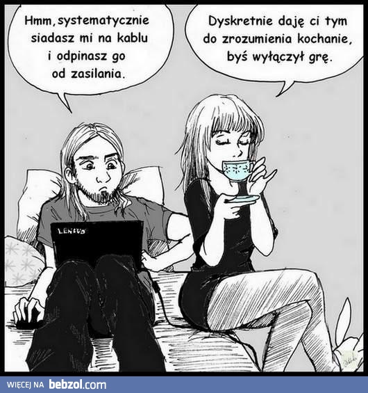 Dyskretnie daje Ci coś do zrozumienia kochanie