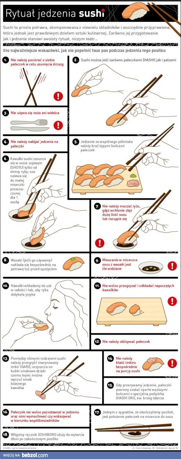 Jak prawidłowo jeść sushi