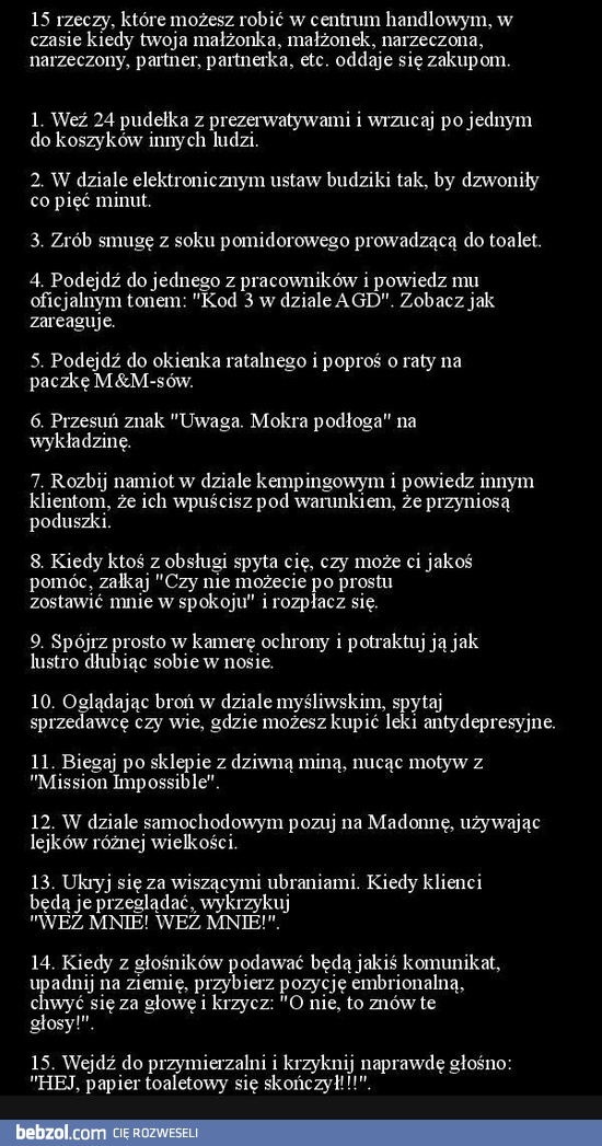 Co możesz zrobić w centrum handlowym