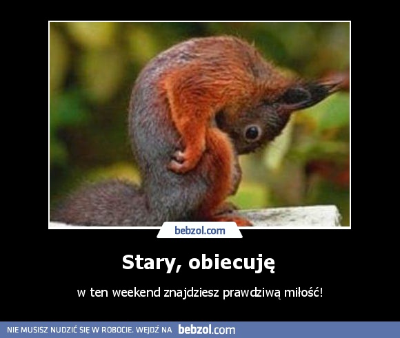 Stary, obiecuję 