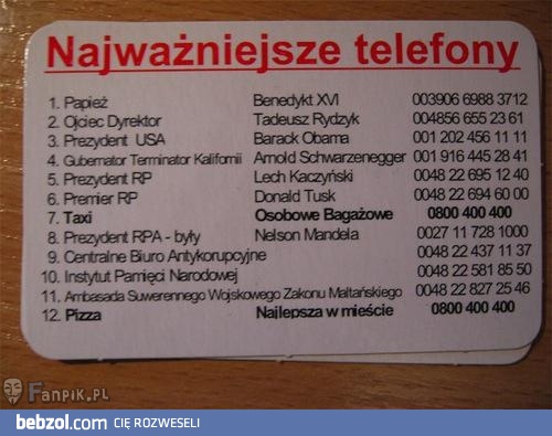 Najważniejsze telefony