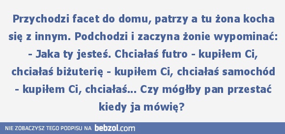 Przychodzi facet do domu