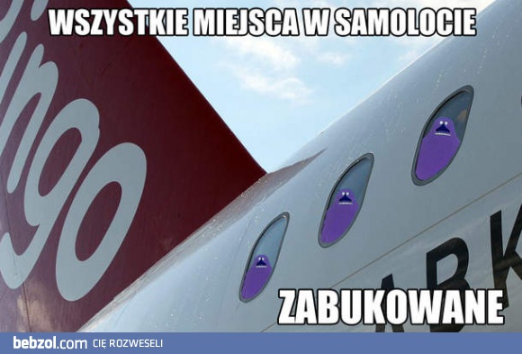 Zabukowane miejsca w samolocie