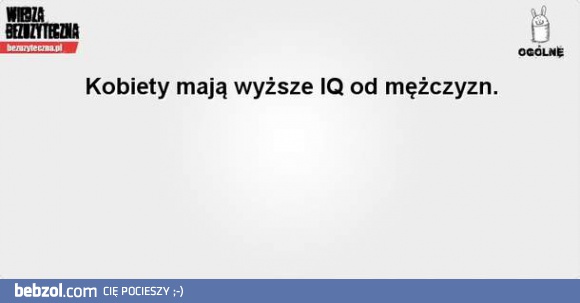 Kobiety mają wyższe IQ