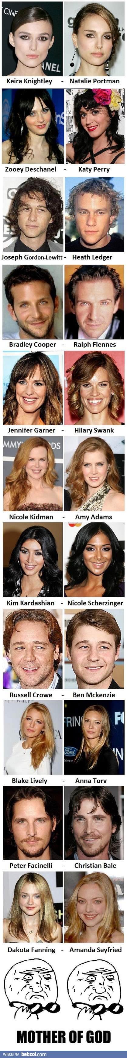 Podobieństwa aktorów i aktorek