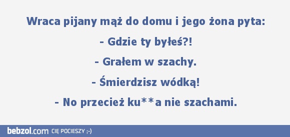 Wraca pijany mąż do domu