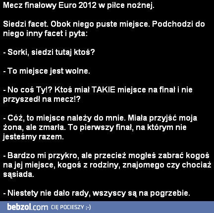 Finał Euro 2012, facet na trybunach