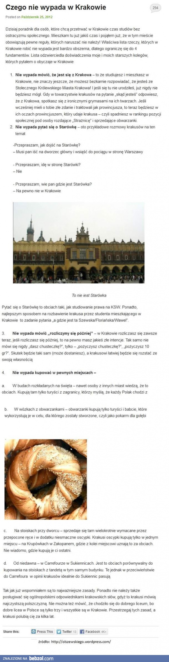 Czego nie wolno w Krakowie