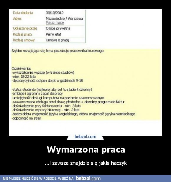 Wymarzona praca