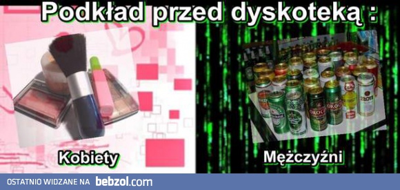 Podkład przed dyskoteką