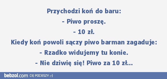 Przychodzi koń do baru