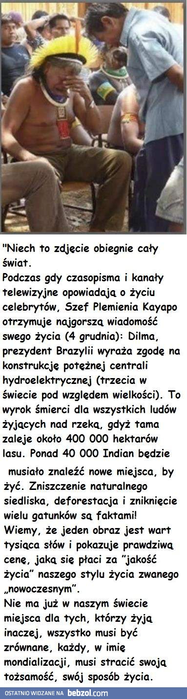 Wiadomość dla wodza plemienia Kayapo